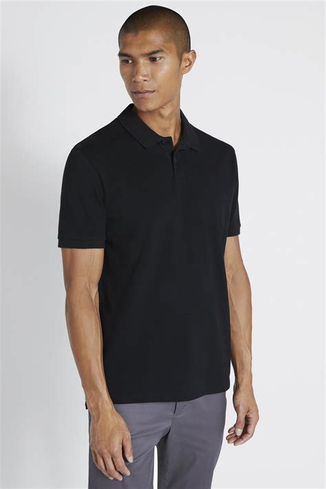 Black Piqué Polo Shirt 